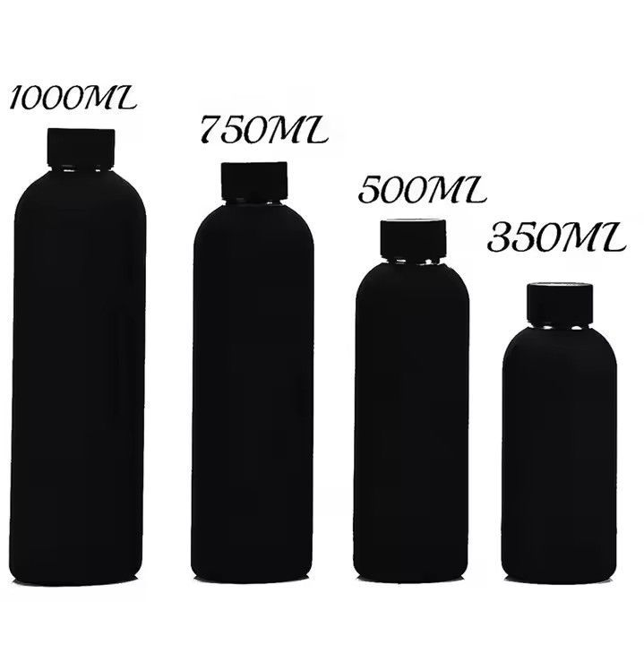 Custom logo 1000ml rubber painted frosted mug double wall insulated drink sports water bottle vacuum flasks & thermoses