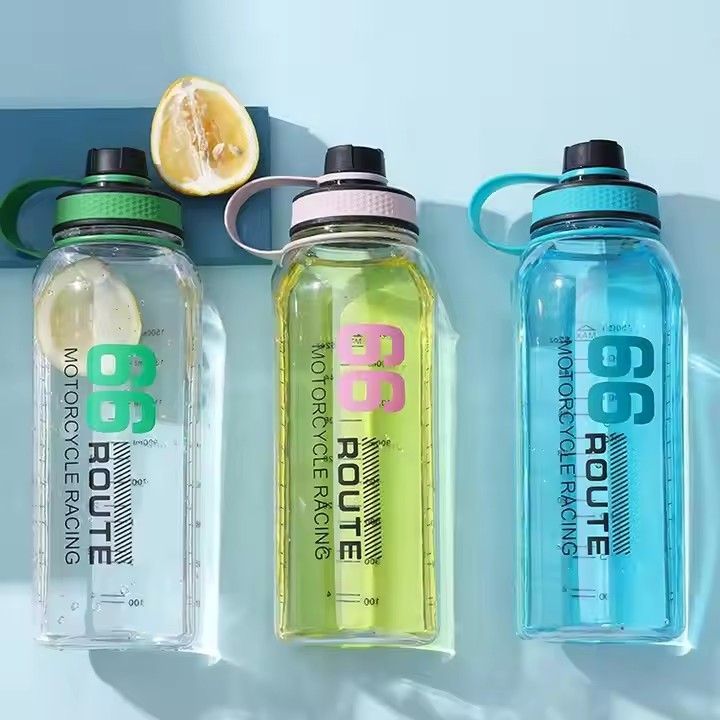 Gym bottle 50oz fitness sports outdoors drinking bottles drop proof motivational sports water bottle with scale