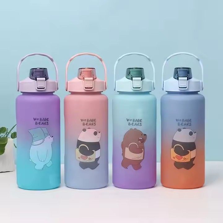 Botella de agua plastic space cup 900ml 2 litre water bottle motivational water bottle set