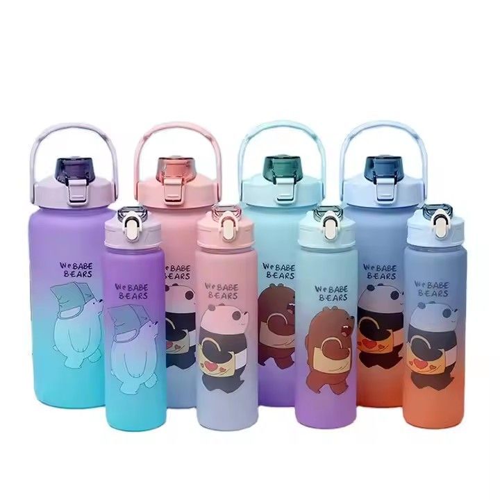 Botella de agua plastic space cup 900ml 2 litre water bottle motivational water bottle set