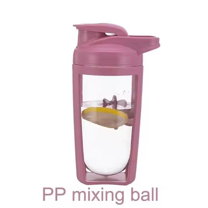 Gym bottles shaker mixing ball milkshake protein cup sports plastic protein fitness shaker