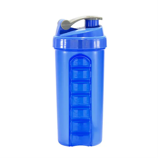 Mixing Ball Pill Box Shaker Cup Plastic Gym Fitness Protein Shaker Bottle