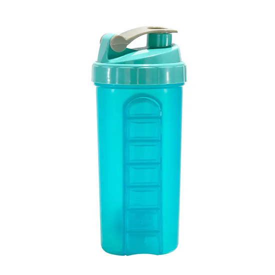 Mixing Ball Pill Box Shaker Cup Plastic Gym Fitness Protein Shaker Bottle