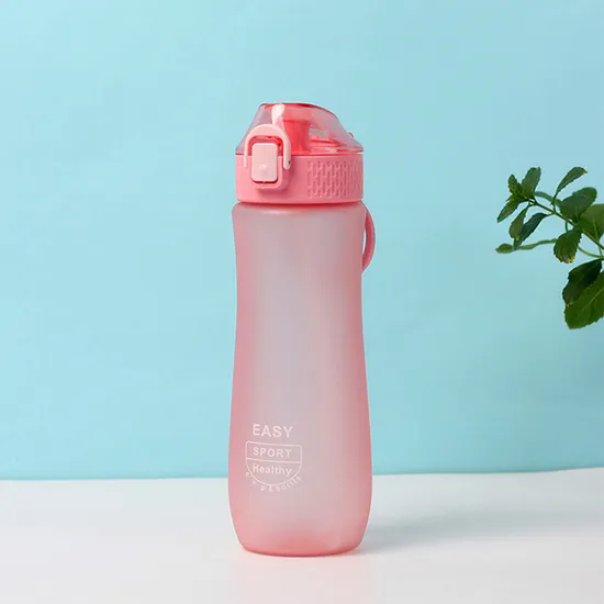 Frosted 800ml Sports Water Bottle Pop-up Lid Plastic Space Cup Water Bottle