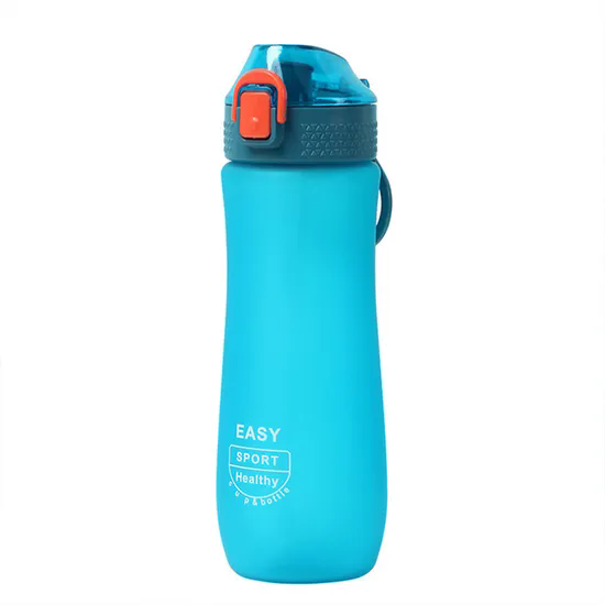 Frosted 800ml Sports Water Bottle Pop-up Lid Plastic Space Cup Water Bottle