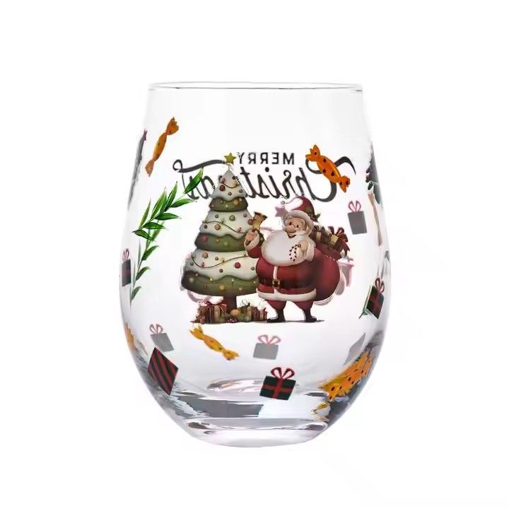 Santa Claus Goblet Wine Glass Kitchen Utensils Water cup Champagne Glasses Bordeaux Christmas Party Cup