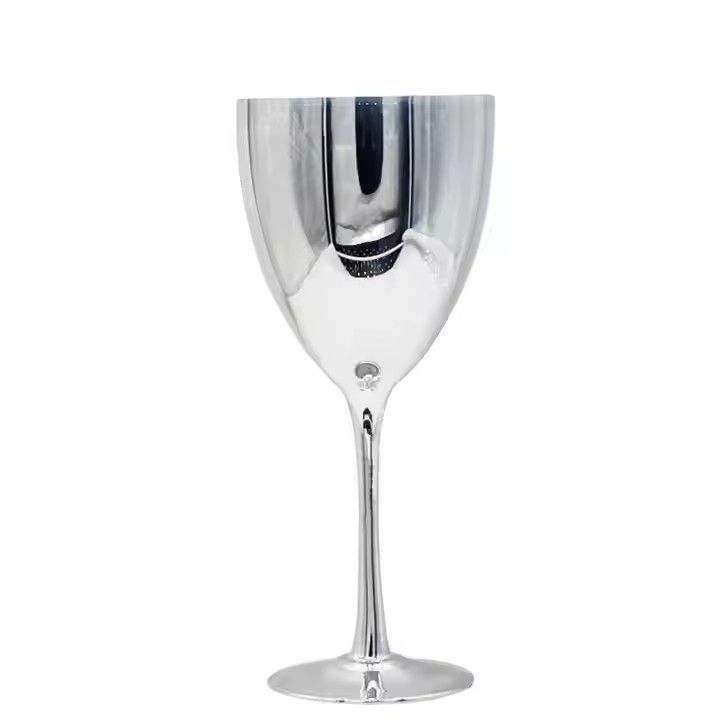 Hot selling European lead free crystal electroplated champagne flute goblet red wine glass