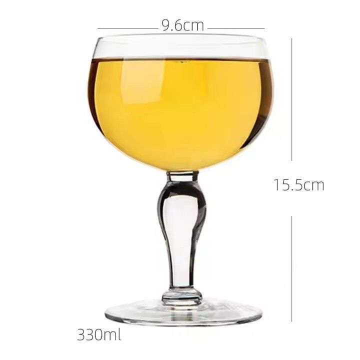 Wholesale Water Drinking Goblets Embossed 330ml Vintage Clear Glass Wine Goblet Gin Cocktail Glasses