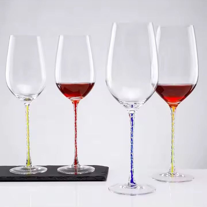 Champagne Flutes Glass Cup Color Stem Goblet Wine Glass