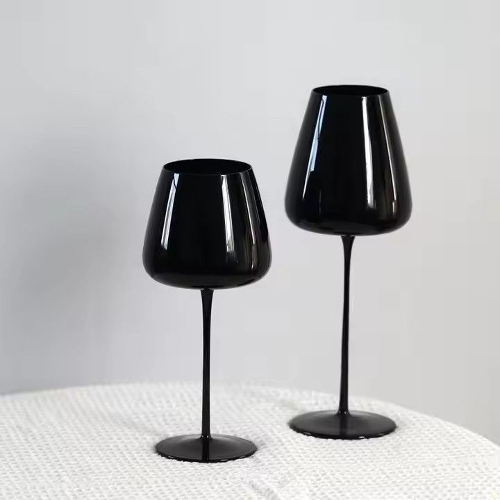 High End Luxury Cheap Lead-Free wholesale popular black red wine glass