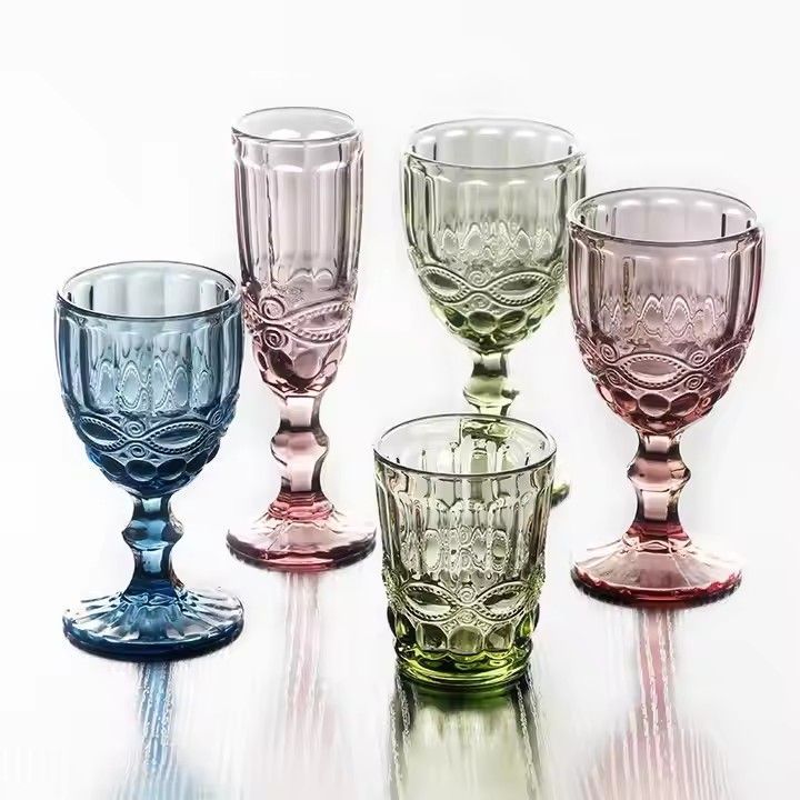 Wholesale wine goblets glassware vintage water goblets