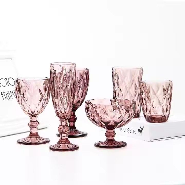 Wholesale wine goblets glassware vintage water goblets