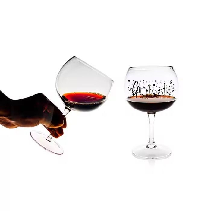 Customized Balloon Shape Wine Goblet Glass Lead Free Crystal Gin Glass Giant Red Wine Glasses