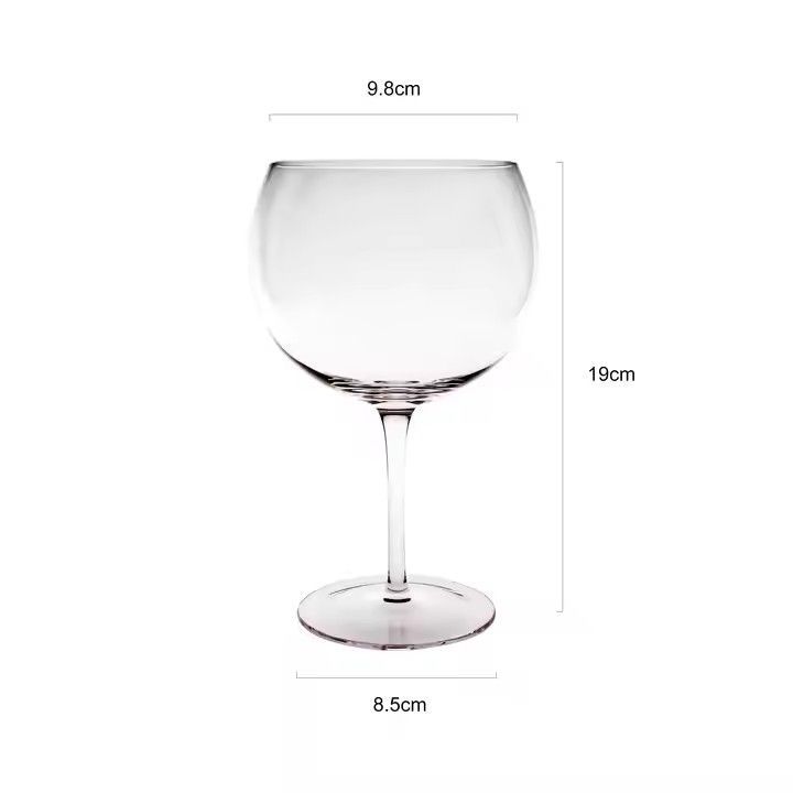 Customized Balloon Shape Wine Goblet Glass Lead Free Crystal Gin Glass Giant Red Wine Glasses