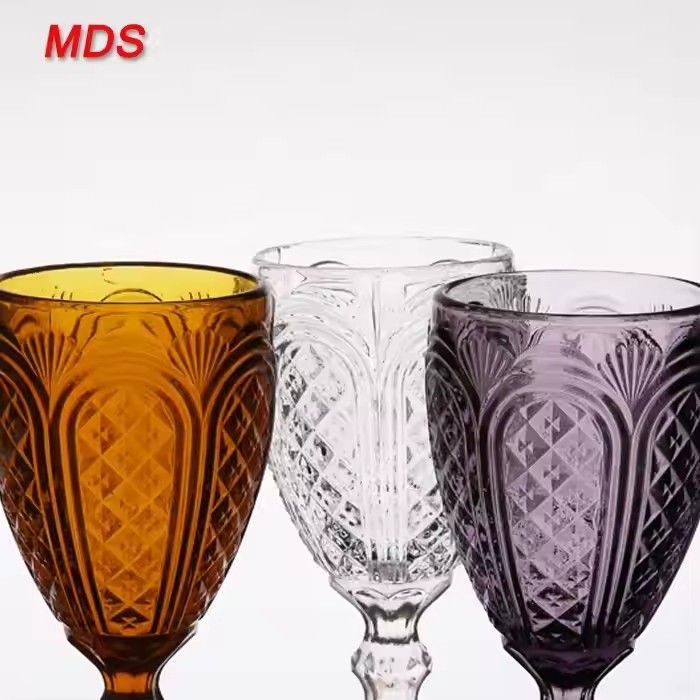 Drinkware glassware colored painted types of wine glasses patterns