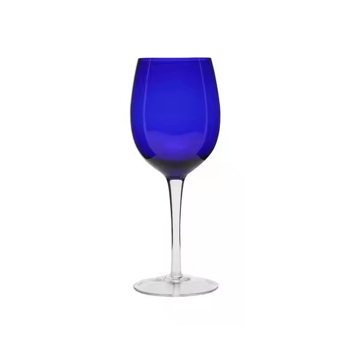 Wholesale cheap bulk glassware cobalt blue wine glass uk