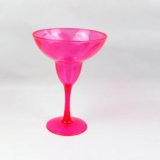 Customize Colored 16oz Unbreakable PS Cocktail Glass Cup Plastic Margarita Glass