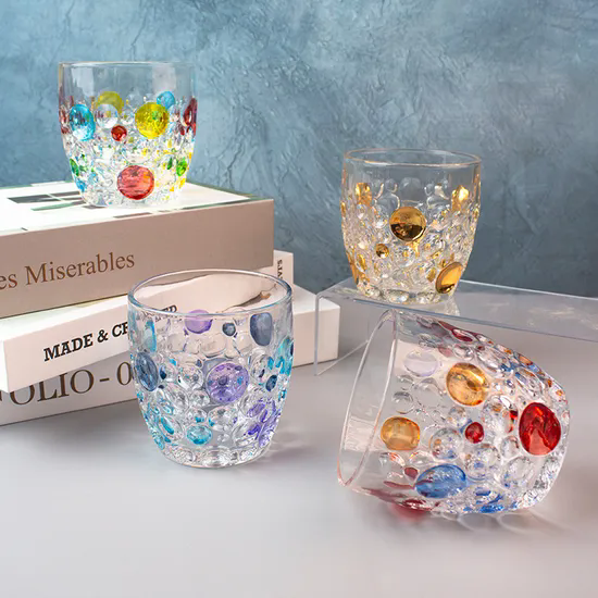 Manufacturers High Quality Hand-Painted Colorful Glass Water Cup Beer Mug Household Whiskey Tumbler