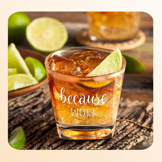 Custom Logo Etched Printing Engraved Customized Square Whiskey Glasses