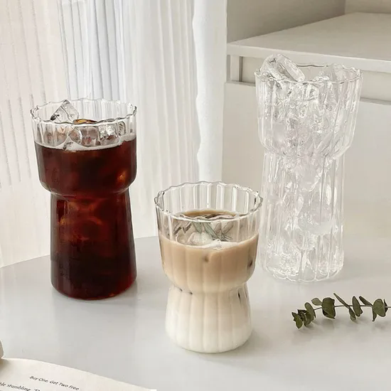 Glass Cup Transparent Drinking Utensil Coffee Wine Milk Beer Cola Juice Cold Drinkware Can