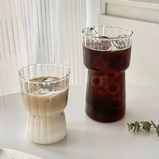 Glass Cup Transparent Drinking Utensil Coffee Wine Milk Beer Cola Juice Cold Drinkware Can