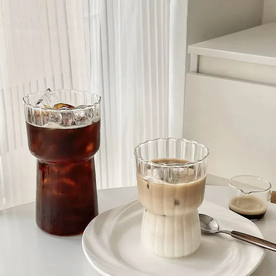 Glass Cup Transparent Drinking Utensil Coffee Wine Milk Beer Cola Juice Cold Drinkware Can