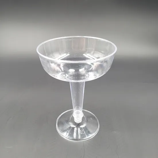 BPA Free Plastic Glass Clear Reusable Coupe Cocktail Glasses Party Tableware 130ml Champagne Glasses