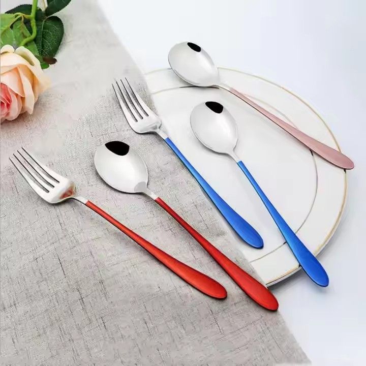 304 portable metaled flatware set stainless steel chopsticks spoon fork