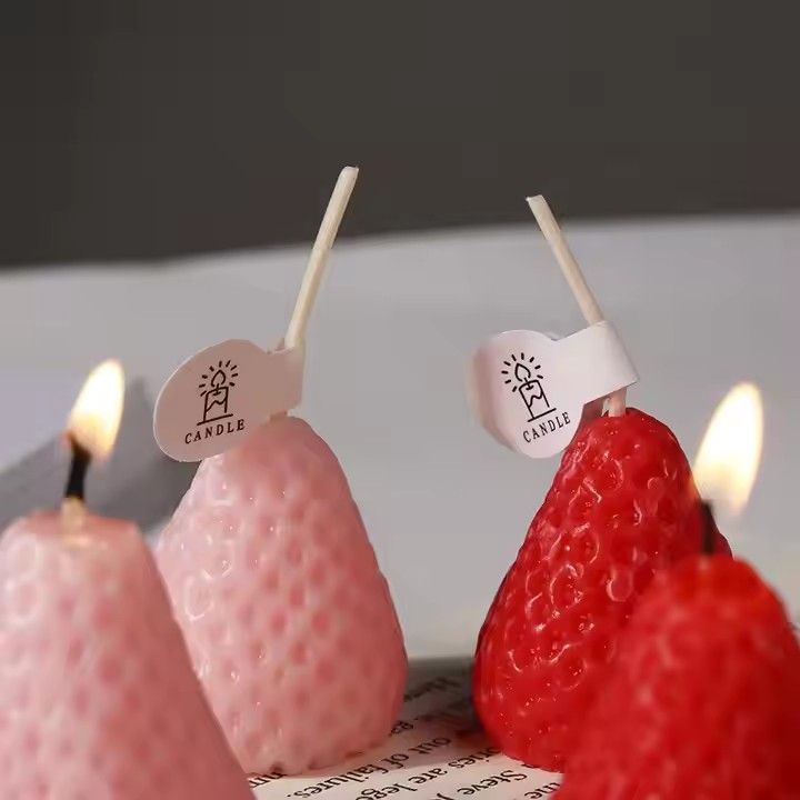 Creative strawberry decoration candle home birthday gifts strawberry scented candles