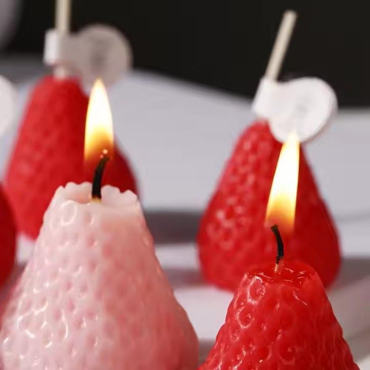 Creative strawberry decoration candle home birthday gifts strawberry scented candles