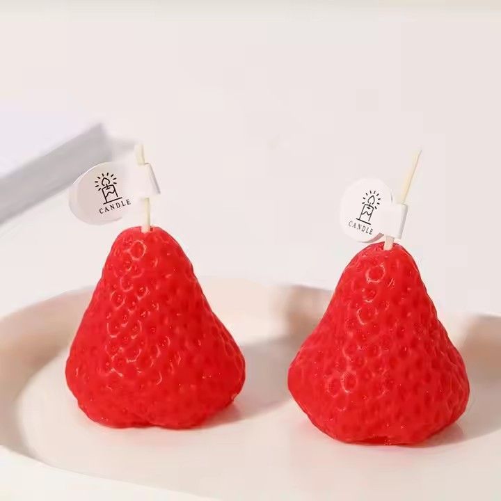 Creative strawberry decoration candle home birthday gifts strawberry scented candles