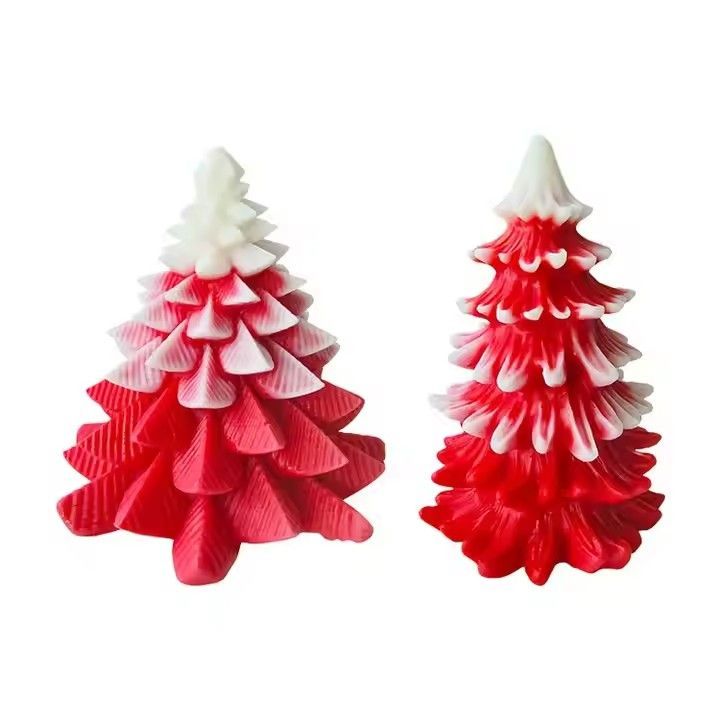 Christmas tree scented candle pine shape wax candles for housewarming gift party decoration