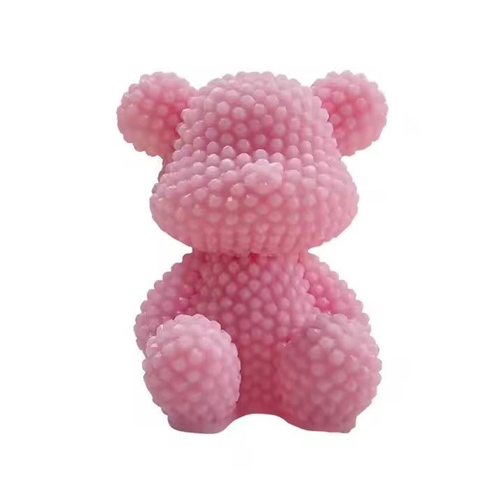 Handmade pearl bear scented aromatherapy candle home birthday gift smokeless home decor candle