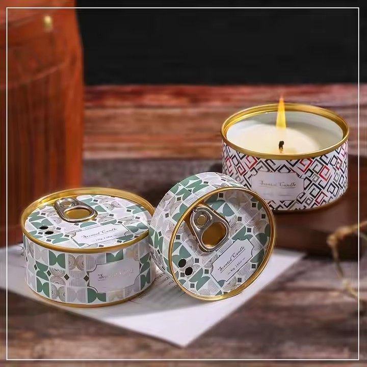 DIY aromatherapy candle home massage spa gift soy wax candle portable travel tin scented candles