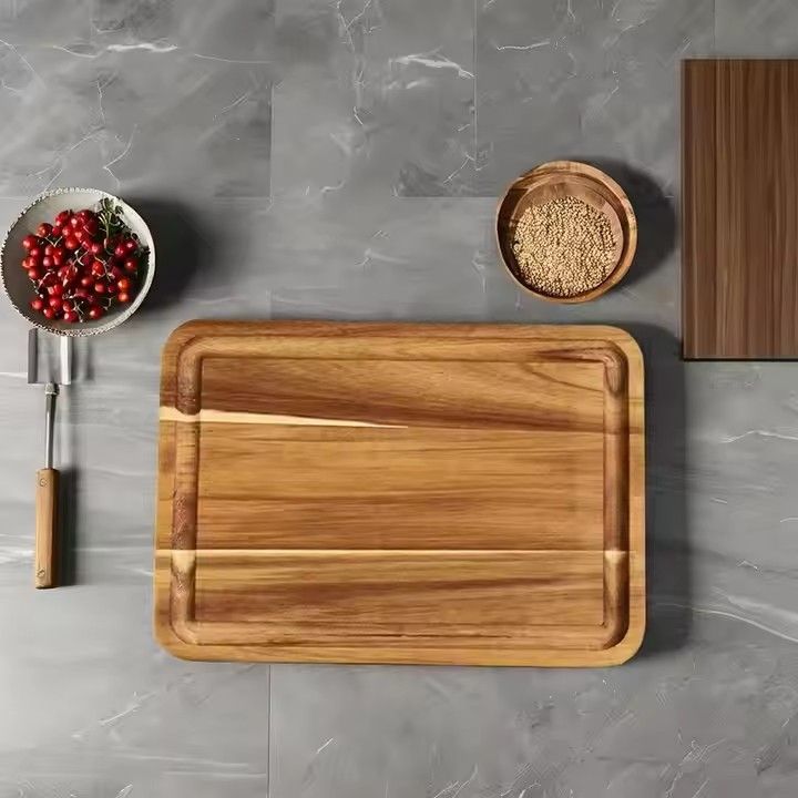 Rectangle charcuterie boards wooden trays for cheese large acacia wood chopping board with juice groove