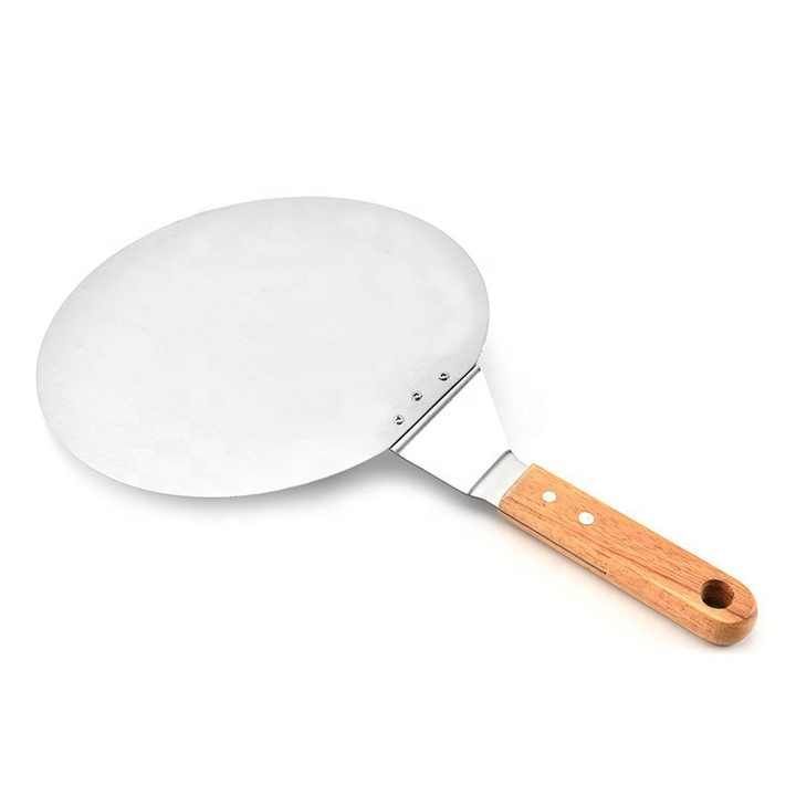 Bakeware tools shovel oven stainless steel pizza spatula wooden handle pizza peel