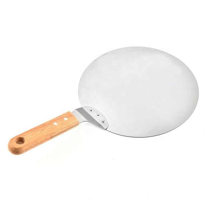 Bakeware tools shovel oven stainless steel pizza spatula wooden handle pizza peel