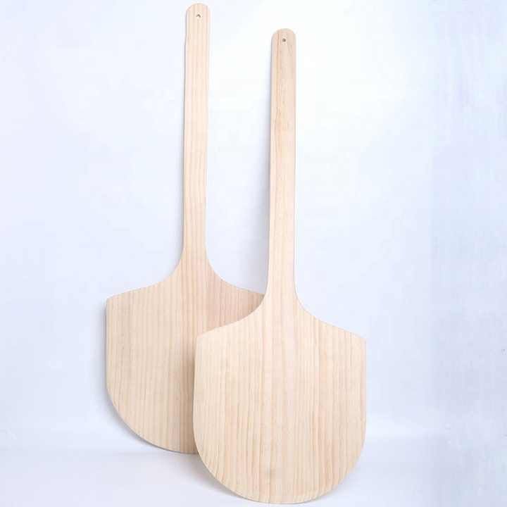 Kitchen baking utensils bamboo pizza cutting board with long handle wooden pizza peel