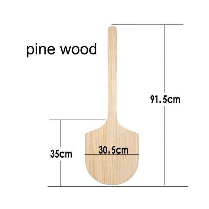 Kitchen baking utensils bamboo pizza cutting board with long handle wooden pizza peel