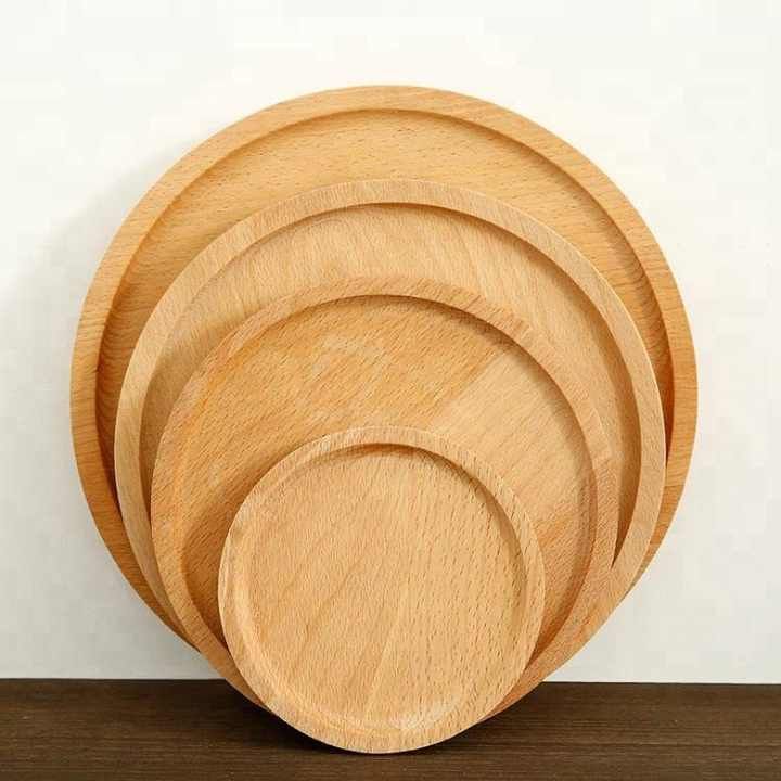 Customized style beech round wooden pizza cutting board