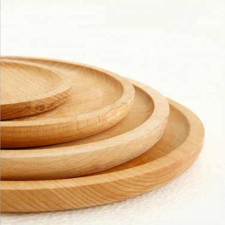 Customized style beech round wooden pizza cutting board