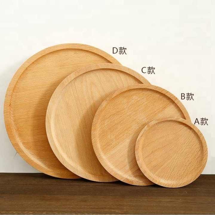 Customized style beech round wooden pizza cutting board