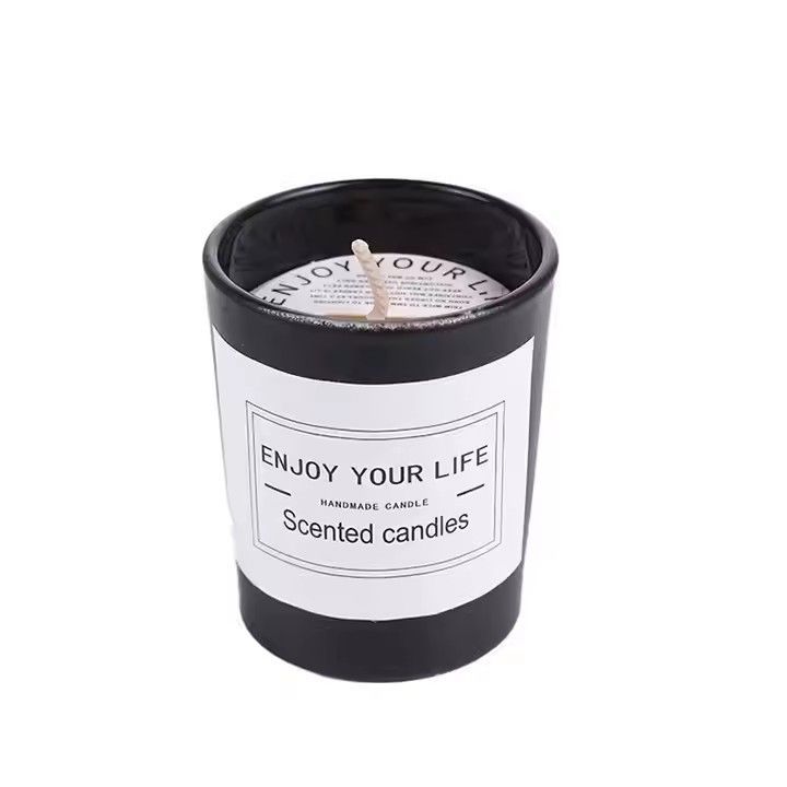 Smokeless aromatic soy wax glass scented candle customize aromatherapy candles