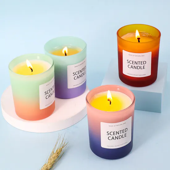 Scented Candle Gradient Cup Soy Wax Long Burning Scented