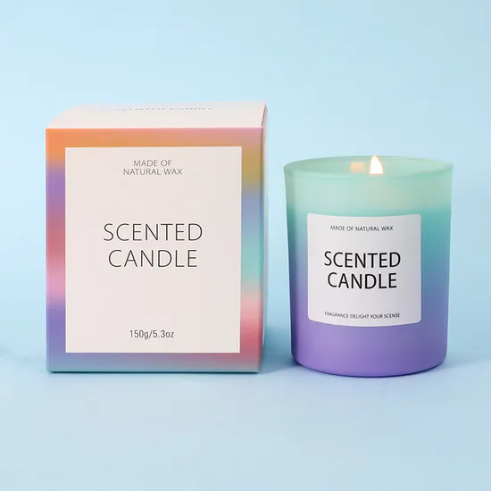 Scented Candle Gradient Cup Soy Wax Long Burning Scented