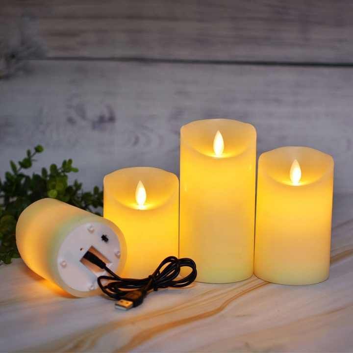 Flameless votive candles set battery operated home Christmas wedding decor led candle light pillar candles