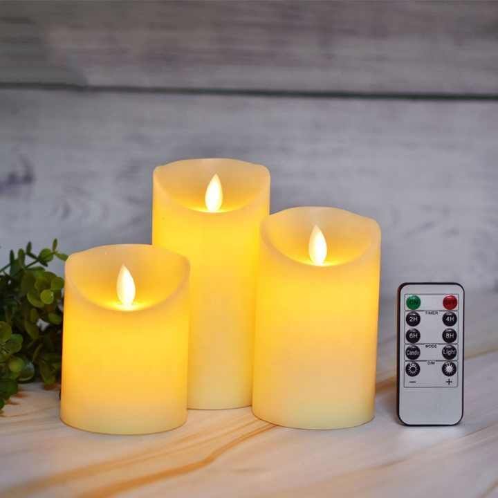 Flameless votive candles set battery operated home Christmas wedding decor led candle light pillar candles