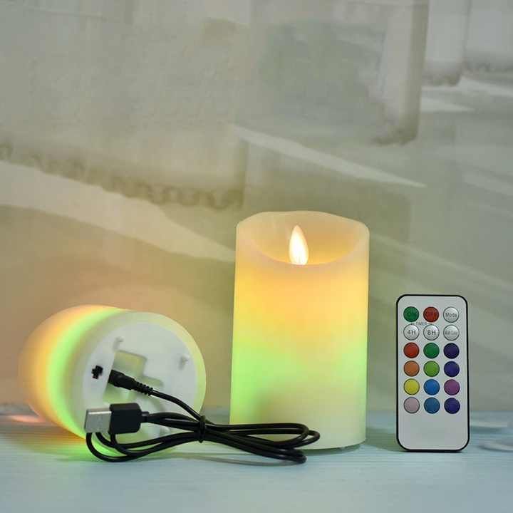 Flameless votive candles set battery operated home Christmas wedding decor led candle light pillar candles