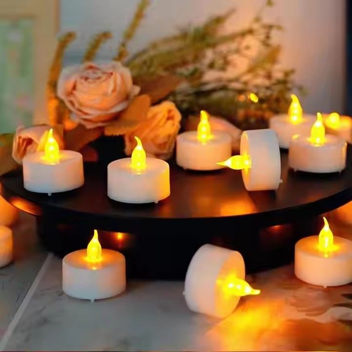 Wedding home decor battery operated tea light candle flameless warm light flickering led tealight candles