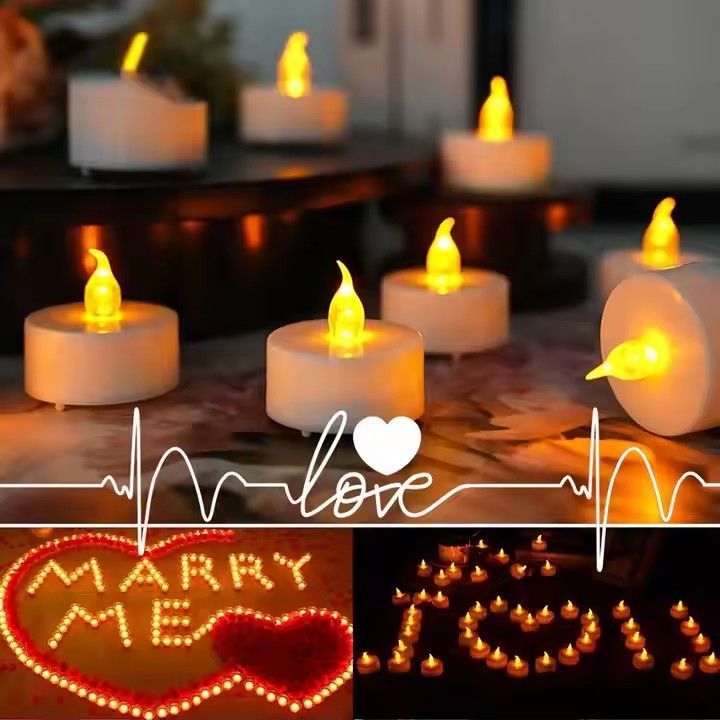 Wedding home decor battery operated tea light candle flameless warm light flickering led tealight candles